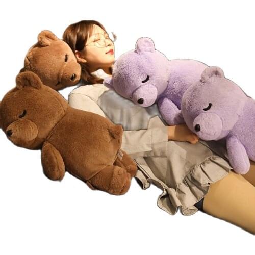 Kawaii fat Bear Plush Doll Baby Super Soft Stuffed accompany Sleeping Bear Pillow Animal Plush Toy high quality Gift for kids