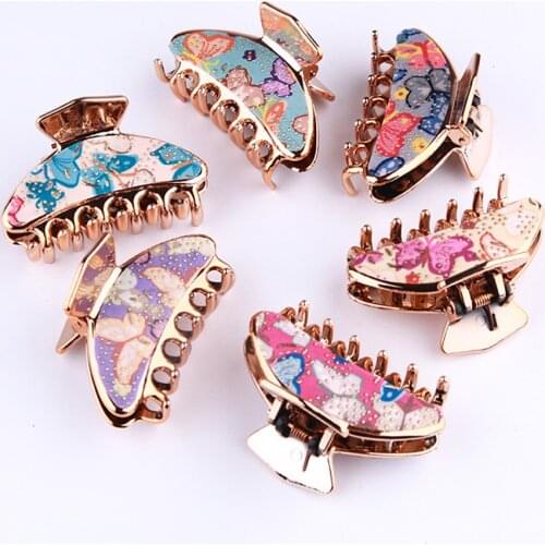 Fashion Girls Acrylic Hairpins Crab Pearl Hair Claw Clamp Women Barrettes Scrub Hair Clips Hairgrip Hair Accessories Headwear