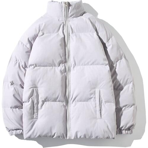 Mens Warm Parkas Streetwear Cotton Coats Slim Male Jackets Solid Windproof Padded Coat Mens Clothing Dropshipping