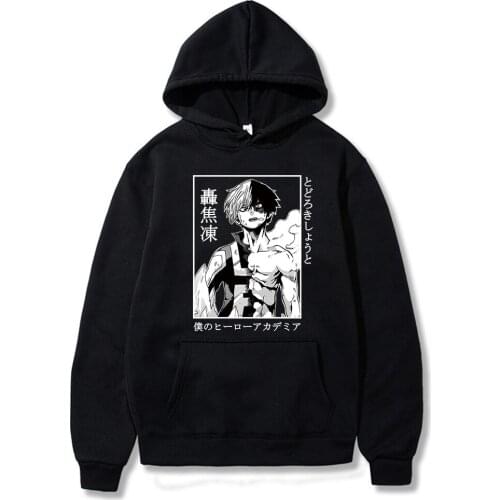 Men Hoodies Anime Boku No Hero Academia Shoto Todoroki Hoodies Men Women Long-sleeved Casual Streetswear Clothes