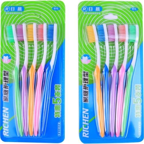 Mix Colors Family Pack Toothbrush Creative Health Portable Handle Soft Hard Bristles Tooth Brush Oral Healthy Care