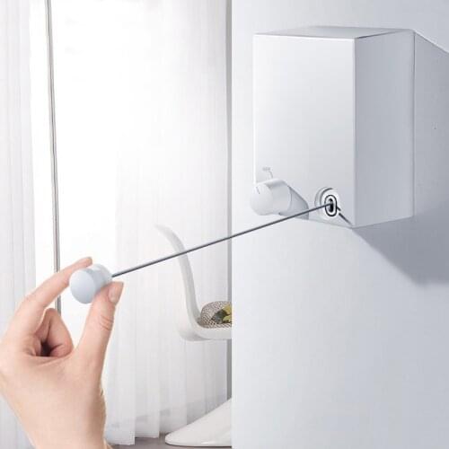 Invisible Clothesline Retractable Clothes Dryer Hanger Telescopic Stainless Steel String Hanging Laundry ClothesLine for Balcony