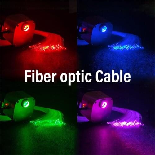 Fiber optic cable 0.75MM end glow plastic for all kind led light engine 200-300PCS/ 2-3 M car roof Ceiling Decoration