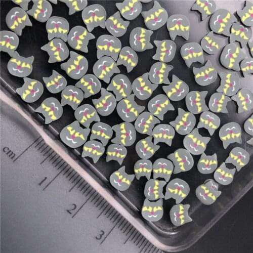 60g Halloween Black Cat Polymerclay,Soft Clay Sprinkles For Kids Diy/Craft Diy Making/Nail Art/Scrapbook Decoration/Craft Filler