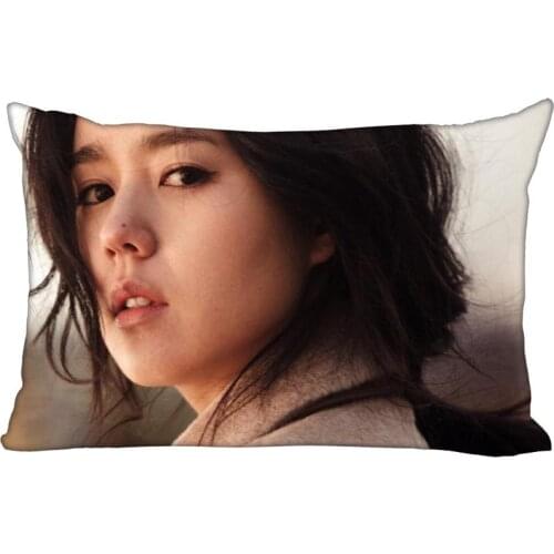 Hot Korea-Pop Custom Han Ga In Satin Pillowcase 35x45cm (one side) Printed Zipper Silk PillowCover Custom Logo gift