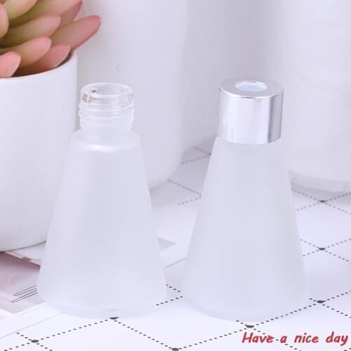 Clear Glass Aroma Diffuser Empty Bottles DIY Replacement Reed Jars Wedding Party Decor Scrub Cone Containers for Essential Oils
