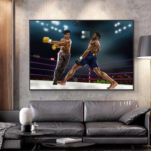 Modern Motivational Boxing Canvas Painting on The Wall Art Posters Prints Inspirational Wall Pictures for Office Living Room