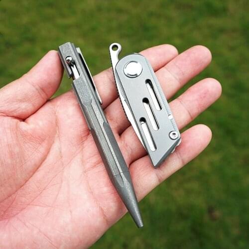 Original TC4 Titanium Alloy Tactical Pen Defense Pen Self-defense Portable EDCTool Multi-function Writing Pen