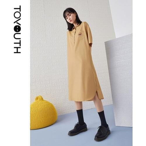 Toyouth Solid Summer Dresses