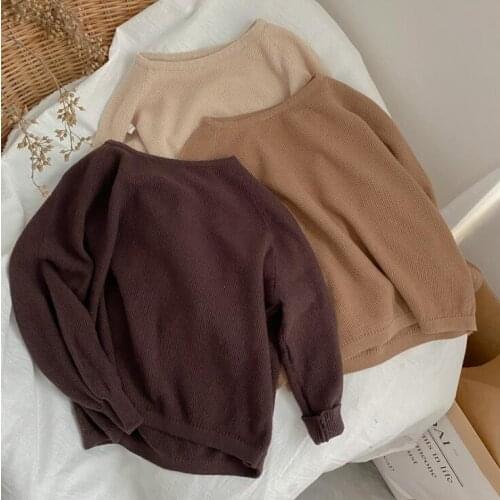 2021 new arrival girls boys knitted sweaters autumn winter fashion kids full sleeve pullover sweaters