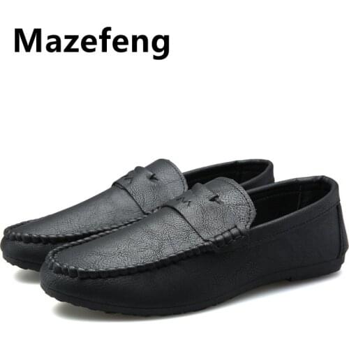 Mazefeng Patent Leather Men Shoes Luxury Brand 2021 Casual Slip on Formal Loafers Men Moccasins Italian Black Male Driving Shoes