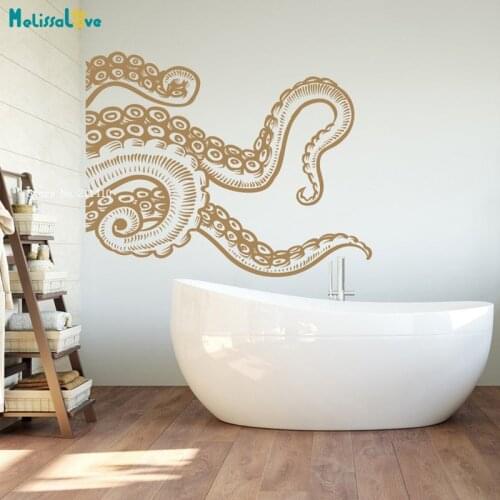 Octopus Tentacle Wall Decals Large Size Deep Sea Animal Vinyl Decor Bedroom Bathroom Nursery Murals Art YT5789