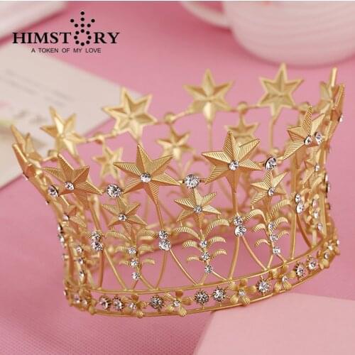 Vintage Star Designs Crystal Tiara Bridal Hair Accessory For Wedding Quinceanera tiaras Crowns Pageant Rhinestone Crystal Crown