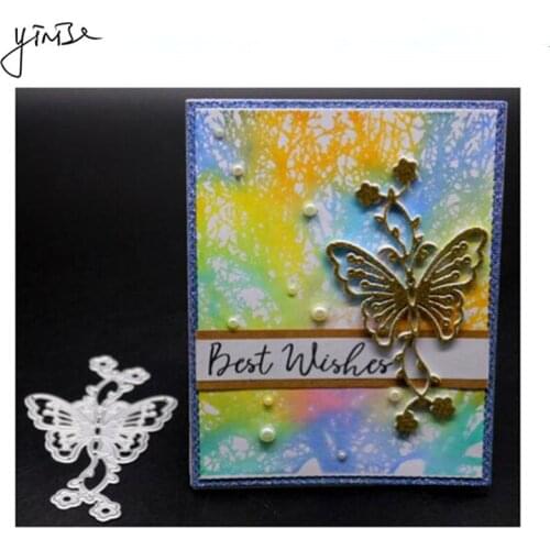 YINISE Metal Cutting Dies For Scrapbooking Stencils Butterfly SCRAPBOOK CUT DIY Album Cards Decoration Embossing Folder Die Cuts