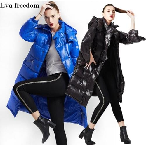 Winter British style good quality 95% real duck down coat female hooded longer thicker warm down coat wq403 fit -20 dropship