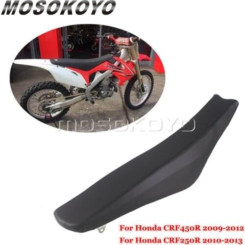 1pcs Motorcycle Dirt Bike Complete Soft Seat Cushion Assembly For Honda CRF250R CRF450R 2009-2013 Black Foam Seats Base Cover