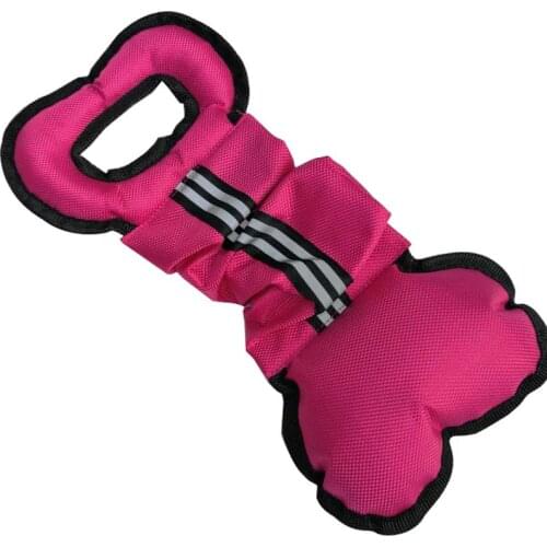 1PC Funny Oxford Dog Toys Bone Shape Doy Bite Resistant Lovely Cotton Pet Puppy Kitten Dog Teething Toy Interactive Pet Supplies