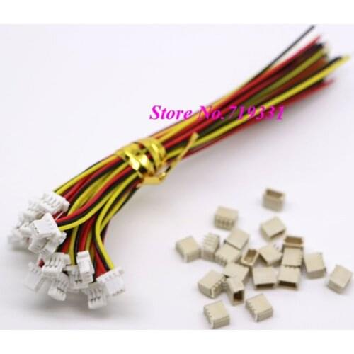 100 Pairs Mini Micro SH 1.0 3-Pin JST Connector with Wires Cables