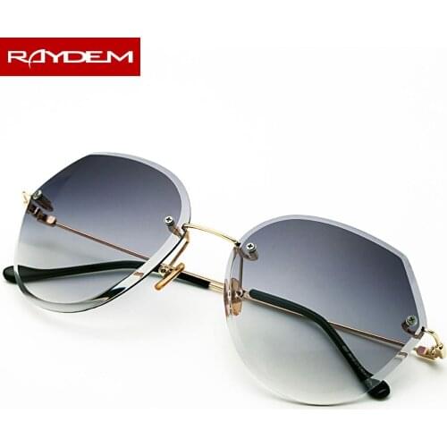 2018 Hot sale Men Sunglasses Women Rimless Gradient resin lenses Sunglass Decoration fashion Sun Glasses Unisex Free shipping