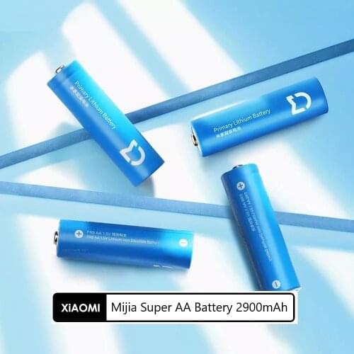 Xiaomi Mijia Super AA Battery 2900mAh Lithium Iron Battery 4pcs Durable 1.5V High Capacity Cold Resistant Battery