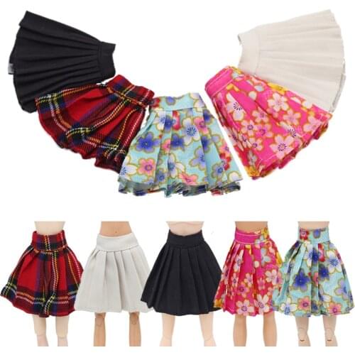 1/6 Dolls Accessories Base Doll Clothes For Barbies Doll Outfits Pleated Skirt Cosplay Students Skirts For BlytheDress Dollhouse
