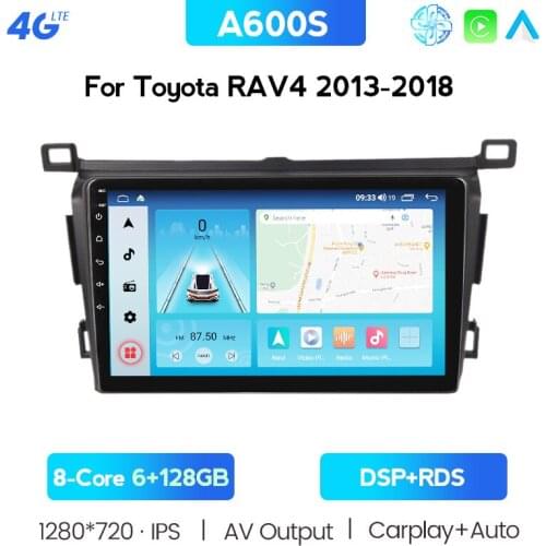 6GB+128GB Android 10 2 Din Car Radio Player For Toyota RAV4 2013 2014 2015 2016 2017 RAV 4 GPS Navigation WIFI Stereo Multimedia