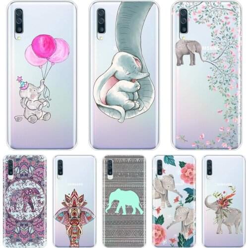 Case For Samsung Galaxy A40 A30 A20 A10 Animal Elephant Soft Silicone Back Cover For Samsung Galaxy A80 A70 A60 A50 Phone Case