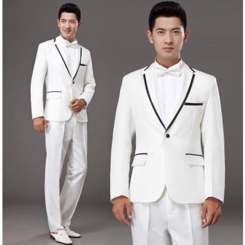 Black grey white khaki married formal dress mens suits wedding groom men suit latest coat pant designs mens suits + pant + tie