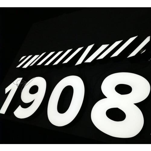 Vintage Illuminated Epoxy Sign Metal Customized Face Lit Resin Letter for Outdoor Indoor