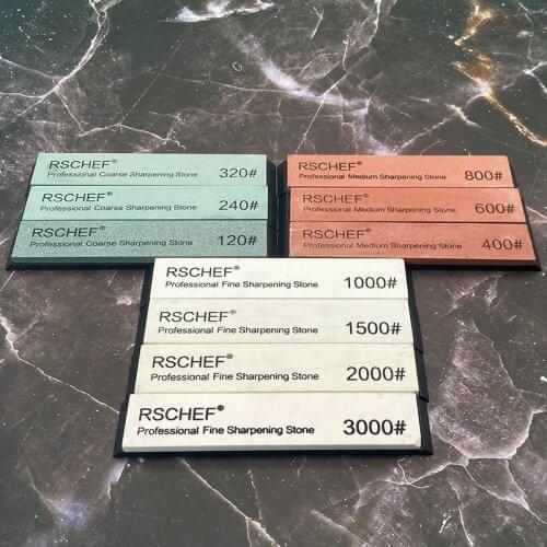 Sharpening stone 6\8\10\13pcs 120-3000#Professional knife sharpener leather Polishing Whetstone Sharpening Natural Stone