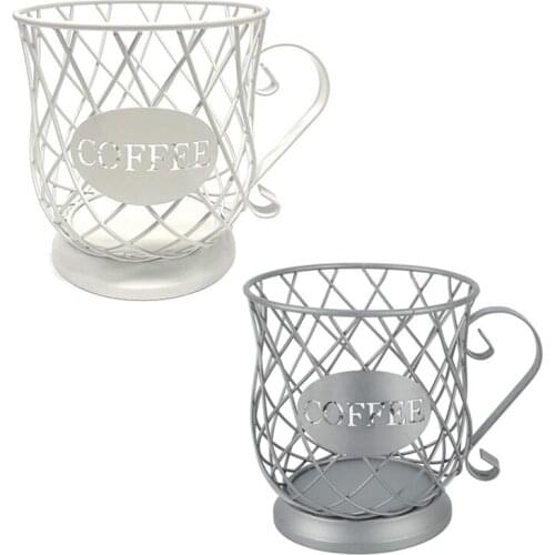 Cosmetic Storage Coffee Cup Basket Coffee Capsule Storage Basket Coffee Organizer Holder for Home Cafe Hotel
