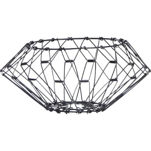 Kitchen Changeable Shapes Fruit Tray Metal Fruit Vegetable Storage Bowl Fruit Basket Creative Retractable Folding Storage Basket