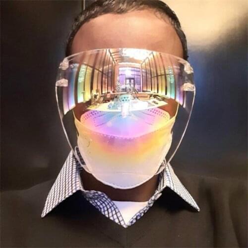 Reusable Transparent Protective Glasses Goggle Face Shield Visor Men Women Shopping Sport Anti-Spray Mask Oversized Sunglasses