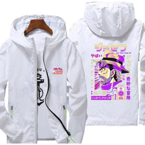 Mens Quick Dry Coat JoJos Bizarre Adventure Sunscreen Waterproof UV Women thin Outwear Ultra-Light Windbreake Jacket