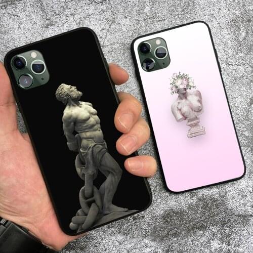 Greek statue art aesthetic soft silicone Phone case cover shell For iPhone 6 6s 7 8 Plus X XR XS 11 Pro Max