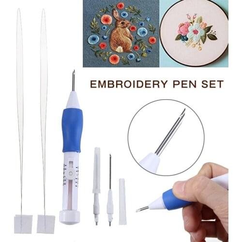 Embroidery Pen Set Poking Stitching Punch Needle Kit Sewing Tools DIY Crafts Supplies Handmade Sewing Accessories