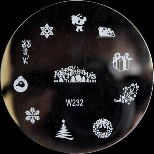 The new sexy fashion nail stamping image template tool print edition Snowflake Snowflake Bow W232