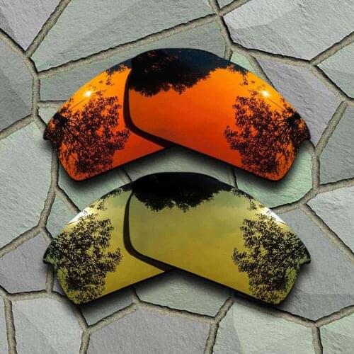 Red Orange&Yellow Golden Sunglasses Polarized Replacement Lenses for Oakley Bottlecap