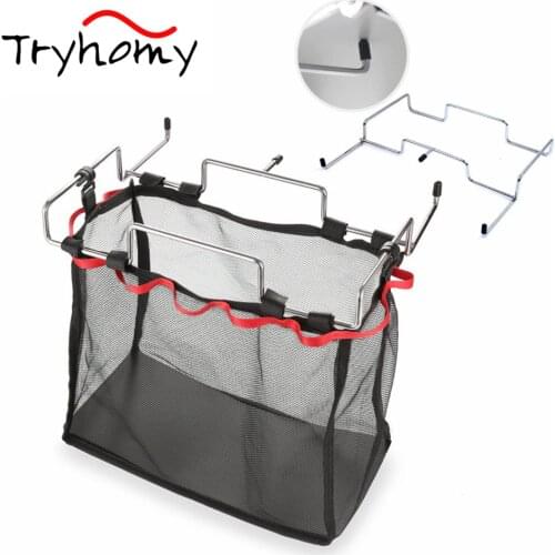 Portable Storage Grid Bag Shelf Camping Picnic Folding Hanging Table Rack Net Bag Outdoor Barbecue Kitchen Food Multi-tool Shelf
