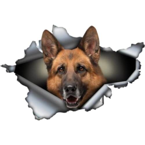 Lifelike Car Sticker 3D Animal Happy Greyhound Dog Pet Accessories Car Window Cover Scratches Waterproof PVC 13cm X 9cm