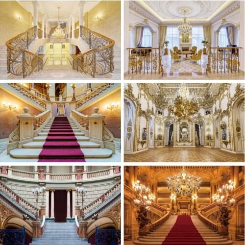 Yeele Photography For Backgrounds Luxurious Palace Room Chandelier Interior Customized Photographic Backdrops Photo Studio Props