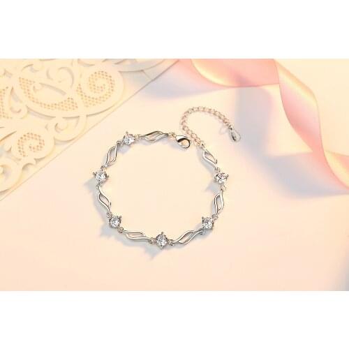 CHE113 jewelry silver new arrival romantic s925 silver bracelet for lover birthday gift free shipping bangle