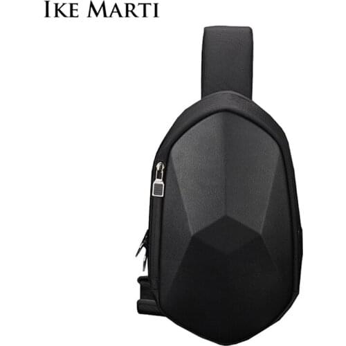 IKE MARTI New Multifunction Crossbody Bag Men Fashion Anti Theft Shoulder Bags Waterproof USB Charging Short Trip Chest Bag
