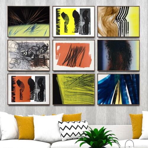 Home Decoration Art Wall Pictures Fro Living Room Poster Print Canvas Paintings French Hans Hartung