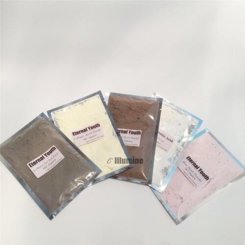 Pack 25g 5Sorts Facial Mask Powder Anti-Aging Anti-Wrinkle Rose Sea Mineral Mud Collagen Rose Chocolate Hyaluronic Acid