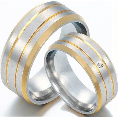 High Quality Trendy Stainless Double Layer Stripe Rotation Rings Never Fade Lovers Finger Ring Engagement Wedding Jewelry