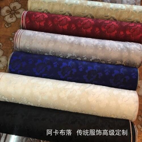 Yarn-dyed Jacquard Luo Four By Strangulation Suero Flower Luo Cloth 100% Mulberry Silk Fabric Customizable/0.5m