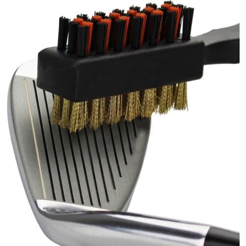 1PC Golf Club Cleaner Brush Lightweight Durable 2 Sided Golf Putter Wedge Ball Groove Cleaner Brush Golf Accessories Clean Tool