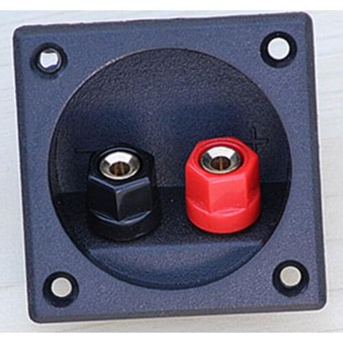10pcs/lot The two speaker junction boxes are equipped with the new material of ABS new material red black column open hole 49mm