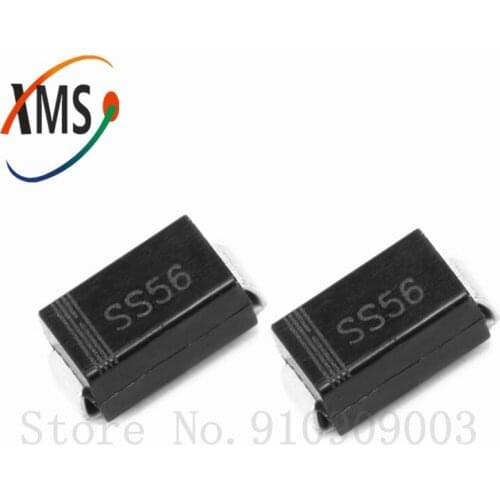 100pcs SS56 SR560 DO-214AA 60V 5A SMA SMD Schottky diode DO-214AC